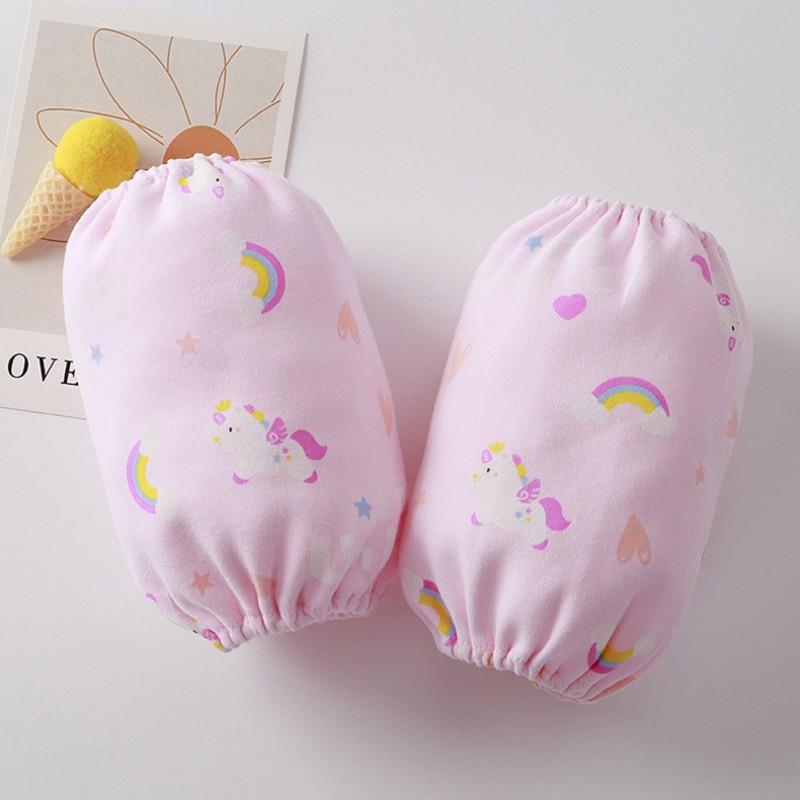 Baby Cotton Sleeve Covers Waterproof Anti-dirty Cartoon Patterns Toddlers Girls Boys