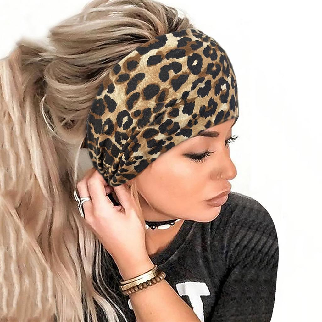 Elastic Leopard Print Scarf Everyday Fashion Headscarf Elegant Headbands Fashion Hair Accessories