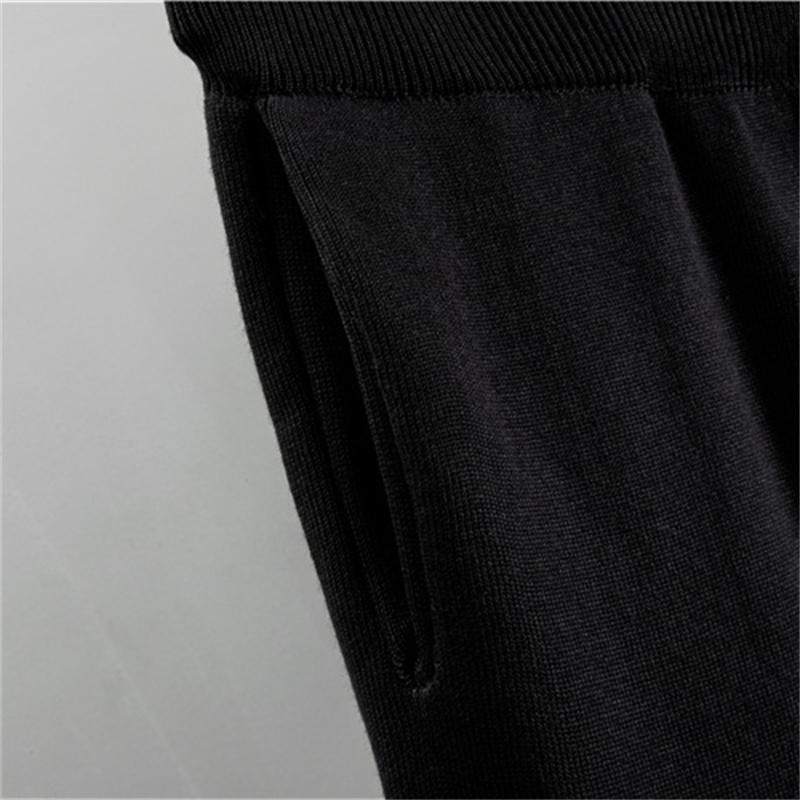 Damen Herbst Strickjacke Jacke Anzug Lässig Mode Sport Weitbeinige Hose Zweiteiliges Set