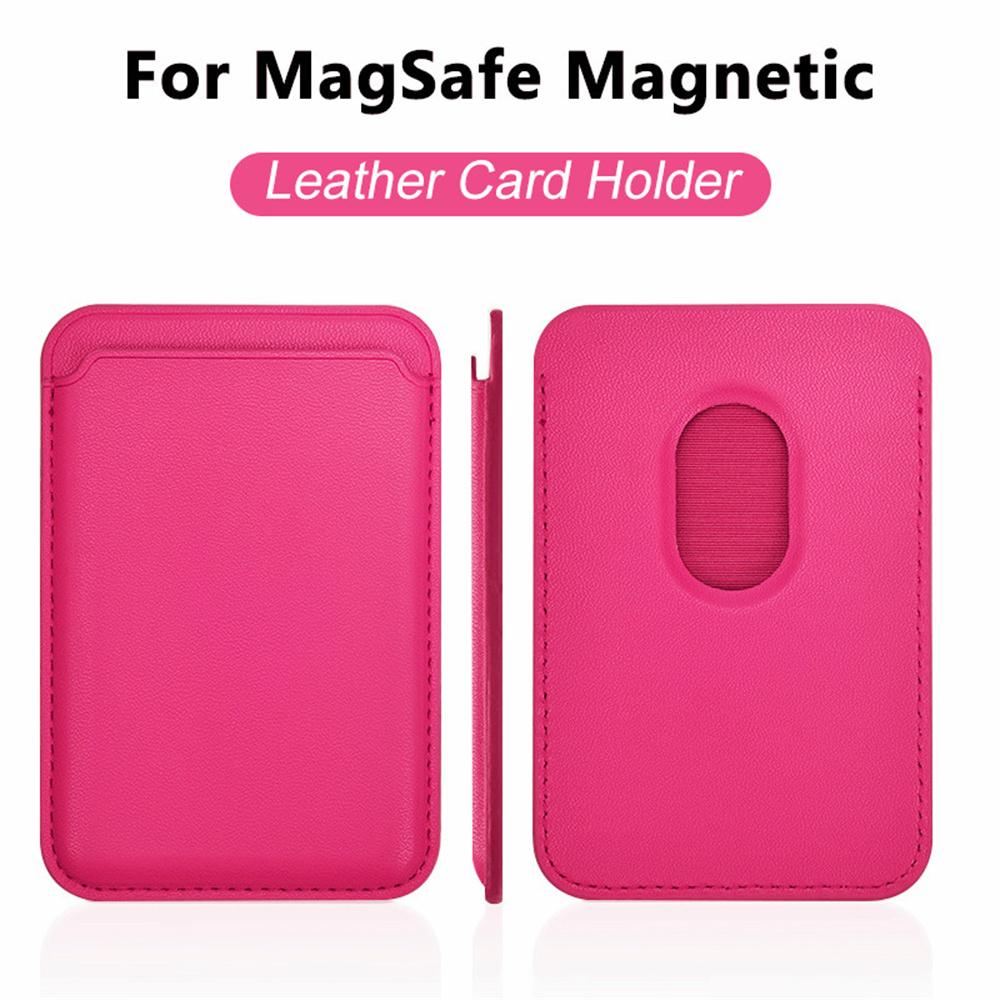 Universelle Kartenhalter-Tasche Für Alle Smartphones Für Magsafe Kabelloses Laden Magnetisches Telefon Leder-Geldbörse Kartenclip Zubehör