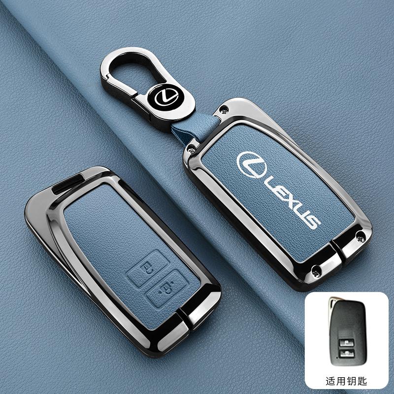 

Genuine Leather Car Remote Key Case Fob Cover 2 Buttons Shell for Lexus RX350 NX300 Es300h Rx450h GS300 GX470 IS250 ES350 LX570