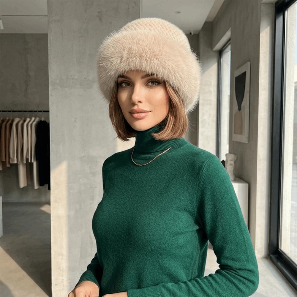 Plush Winter Hat Fluffy Fur Fisherman Hat New Panama Cap for Women Girls