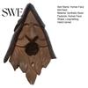 Ancient Tree Fairy Birdhouse Happy Spirit Synthetic Resin Human Face Bird Nest Hand-Carved Weathered