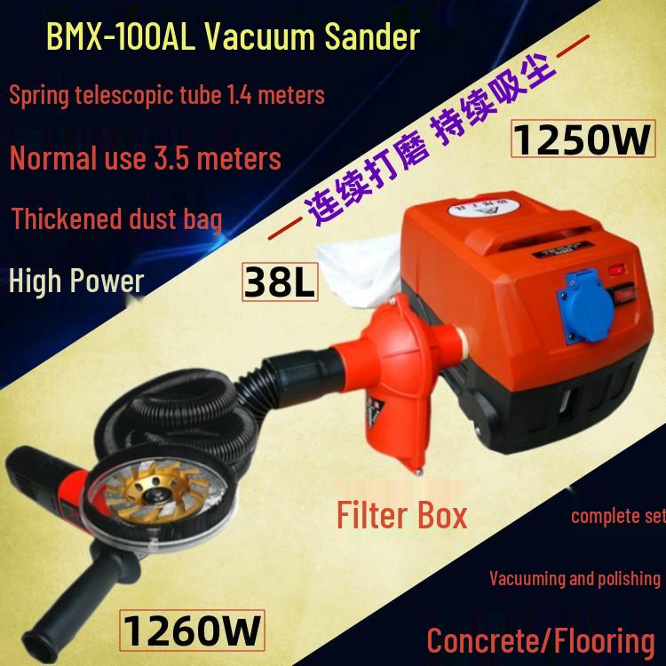 4" Dust-Free Concrete Angle Grinder Set with Diamond Wheel & Dust Cover