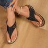 Vintage Wedge Flip Flops for Women 2025 Metal Decor Clip Toe Thick Sole Sandals Woman Lightweight Non Slip Casual Sandles 43