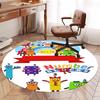 Numberblocks Printed Round Rug Carpet Chair Rug Area Rug Entryway Doormats,for Office Chair Living Room Bedroom Kitchen Room.