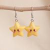 Cute Mario Star Cartoon Stud Earrings - Fun Jewelry 