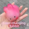 Color Changing Rabbit Pinch Le Rebound Squeeze Color-changing toy Sensory Toy  Uncompressed toy