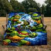 Ninja Turtles Adventure Blanket Flannel Throw for Sofa, Indoor, Camping, Living Room, Office, Chair, And Bed Soft Birthday Gift