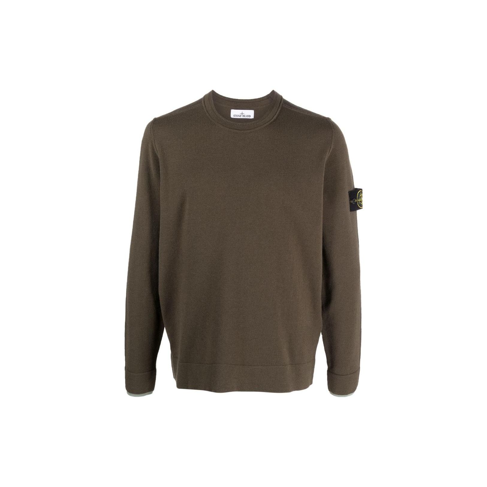 

Stone Island Crew Neck Solid Color Loose Fit Long Sleeve Sweatshirt Men sweatshirt Brown 7915526A1-V0058 S