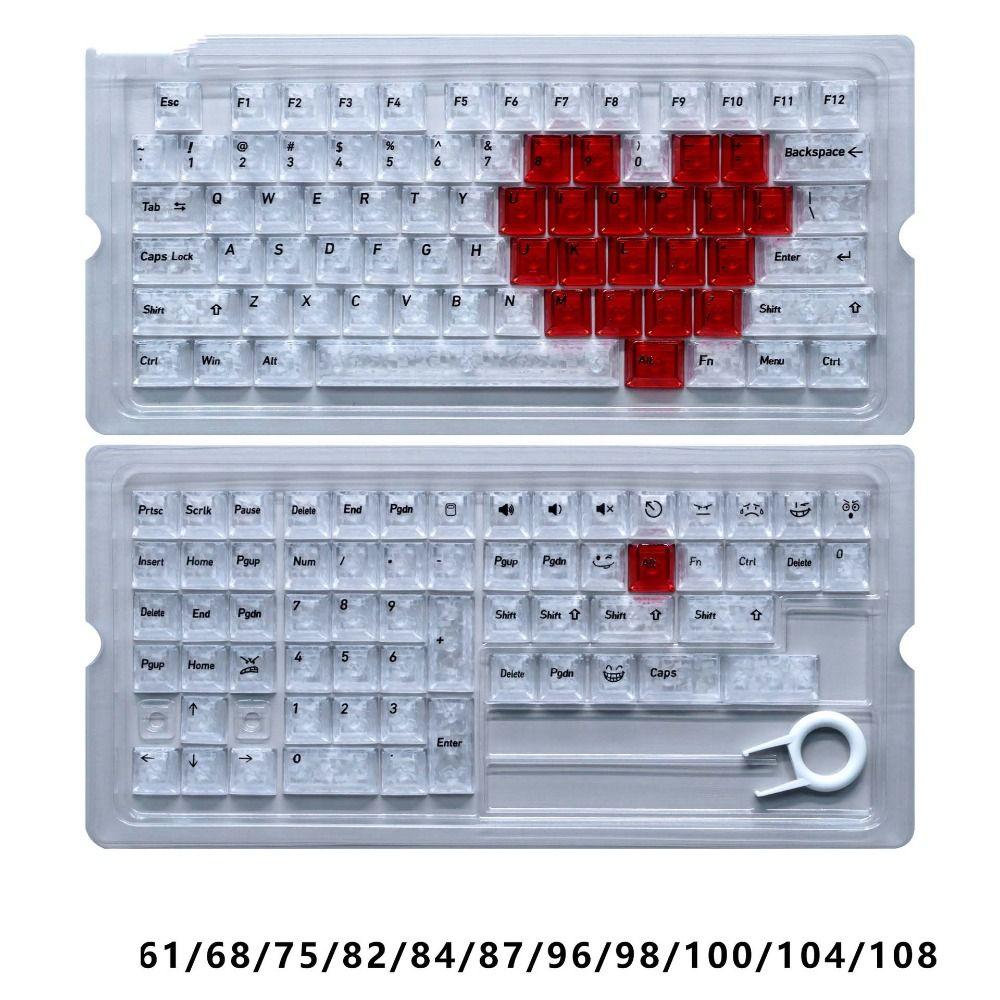 Set di Tasti Trasparente Ghiaccio Profilo Cherry Tasti PC Tastiera Meccanica