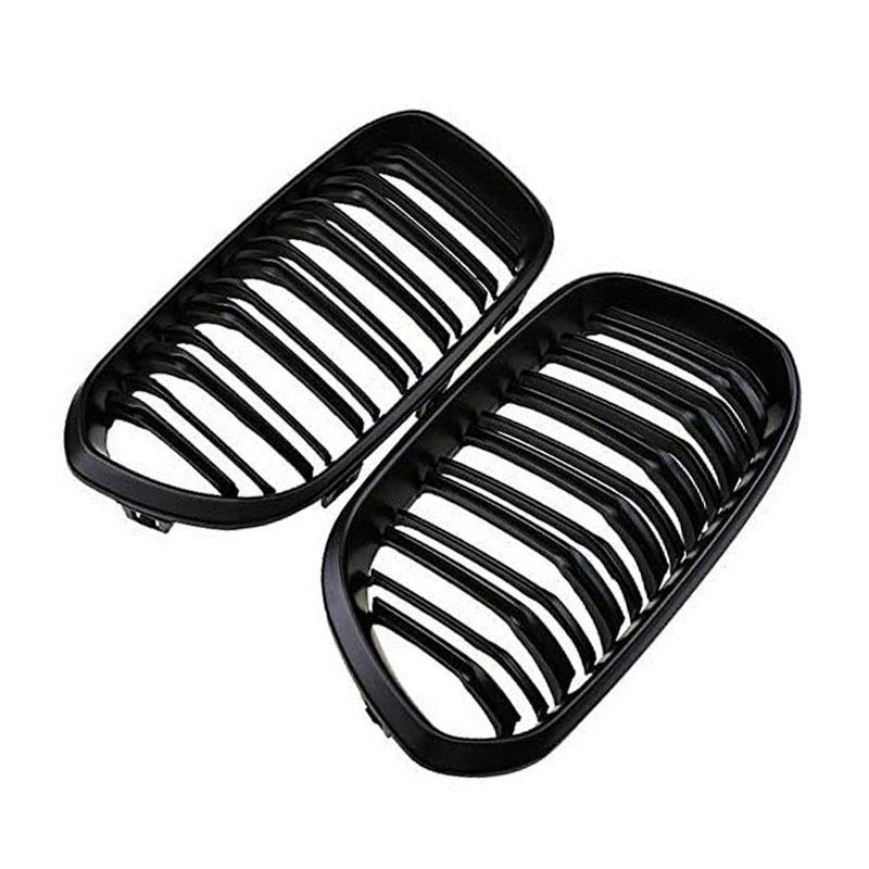 Car Front Bumper Grilles Kidney Racing Grill For BMW 1 Series F20 F21 LCI 120I 2016 2017 Double Slat Replacement Grille