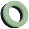 The Big O Phosphorescent Cockring 32 Mm Black-Green - RockSolid by Doc Johnson - Flexible Cockrings