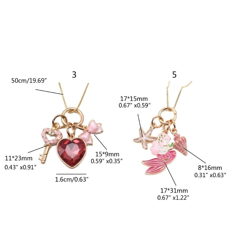 Lovely Peach Heart Charm Neck Chain Long Chain Pendant Necklace Drop Oil Choker