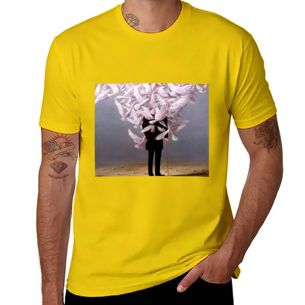 René Magritte Kunstausstellung Plakat, Vintage Kunst, Abstraktes Poster, Hochwertiger Kunstdruck T-Shirt Übergrößen t-shirts für herren