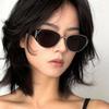 2PCS  Girl Retro Cat Eye Sunglasses Women High-end Metal Travel Sunglasses Square Face Makes Her Look Thin