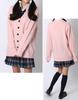 BLACK QUEEN School Free Size for High School and Junior High School Girls Women's Sweater, Size, Pink, M,