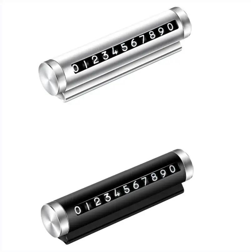 Universelle Metall Auto Temporäre Parkkarte Drehen Telefonnummernschild Aluminium Aufkleber Parkstopp im Autostyling Autozubehör