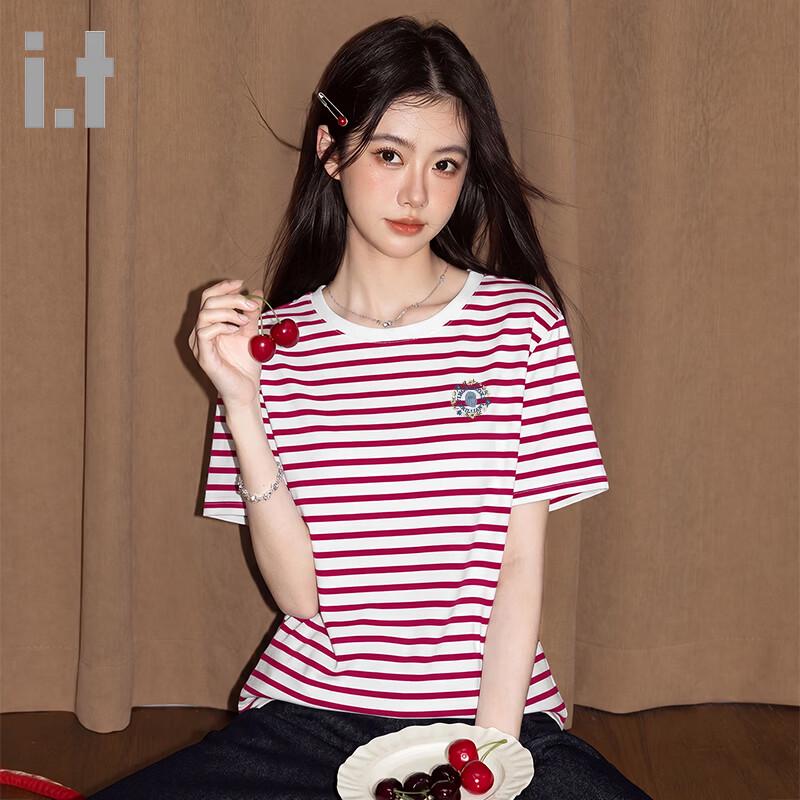 Fingercroxx Women s Striped Cotton Short Sleeve T-Shirt M