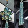 Auto Rückspiegel Hängen Zubehör Künstliche Kristall Blume Charm Anhänger Ornamente Glück Auto Innen Dekoration Dekor