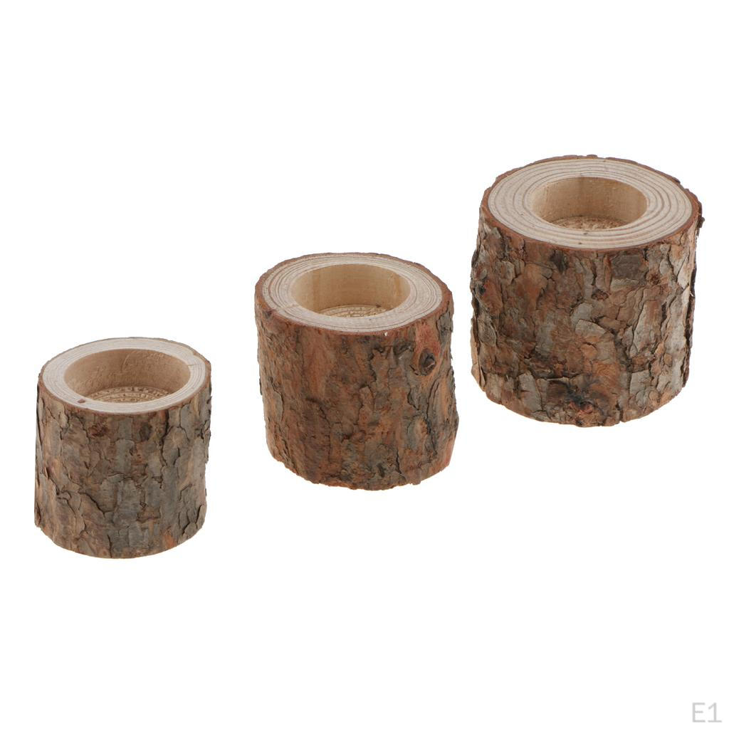 Branch Rustic Shabby Candle Holder Wood