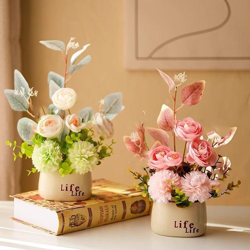 Artificial Flower Home Tableware, Decorative Flower Pieces For The Dining Table, Flower Arrangement Ornaments For Home Decoration