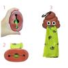Portable Silicone Dog Waste Bag Dispenser with Carabiner Clip - Convenient Pet Poop Bag Holder for Outdoor Cleaning and Travel -