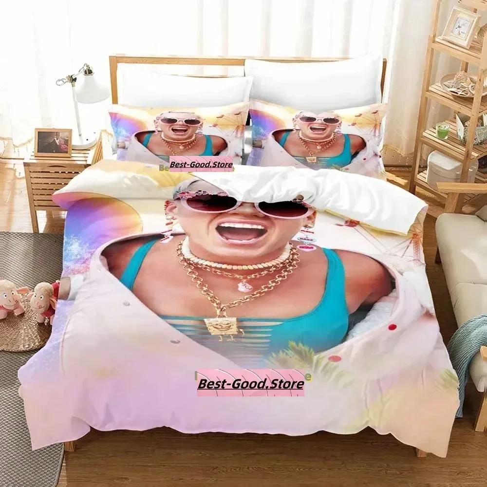 Pink Singer Tour Bedding Set Single Twin Full Queen King Size Bed Set Adult Kid Bedroom Duvetcover Sets Anime Bed Sheet Set