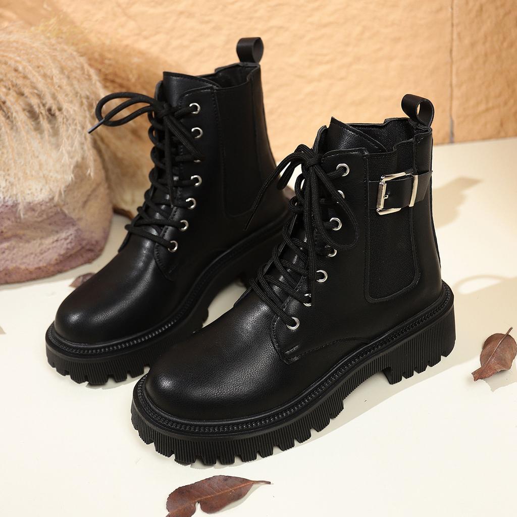 British Martin boots women's autumn and winter new fashion platform short boots large size women's boots