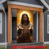2D Christian Faith Backdrop, Jesus with Open Arms Photography Background