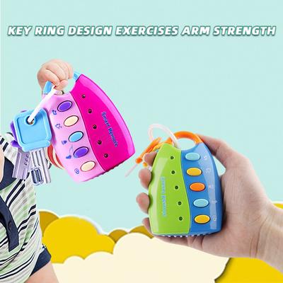Cartoon Musical Car Key Colorful Vocal Smart Remote Car Voices Pretend Play Sound Cognition Educational Music Toy Children Gift