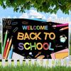 Welcome Back To School Decoration (1pc, Opening Season) – Background Cloth, Banner, Flag for Atmosphere & Party