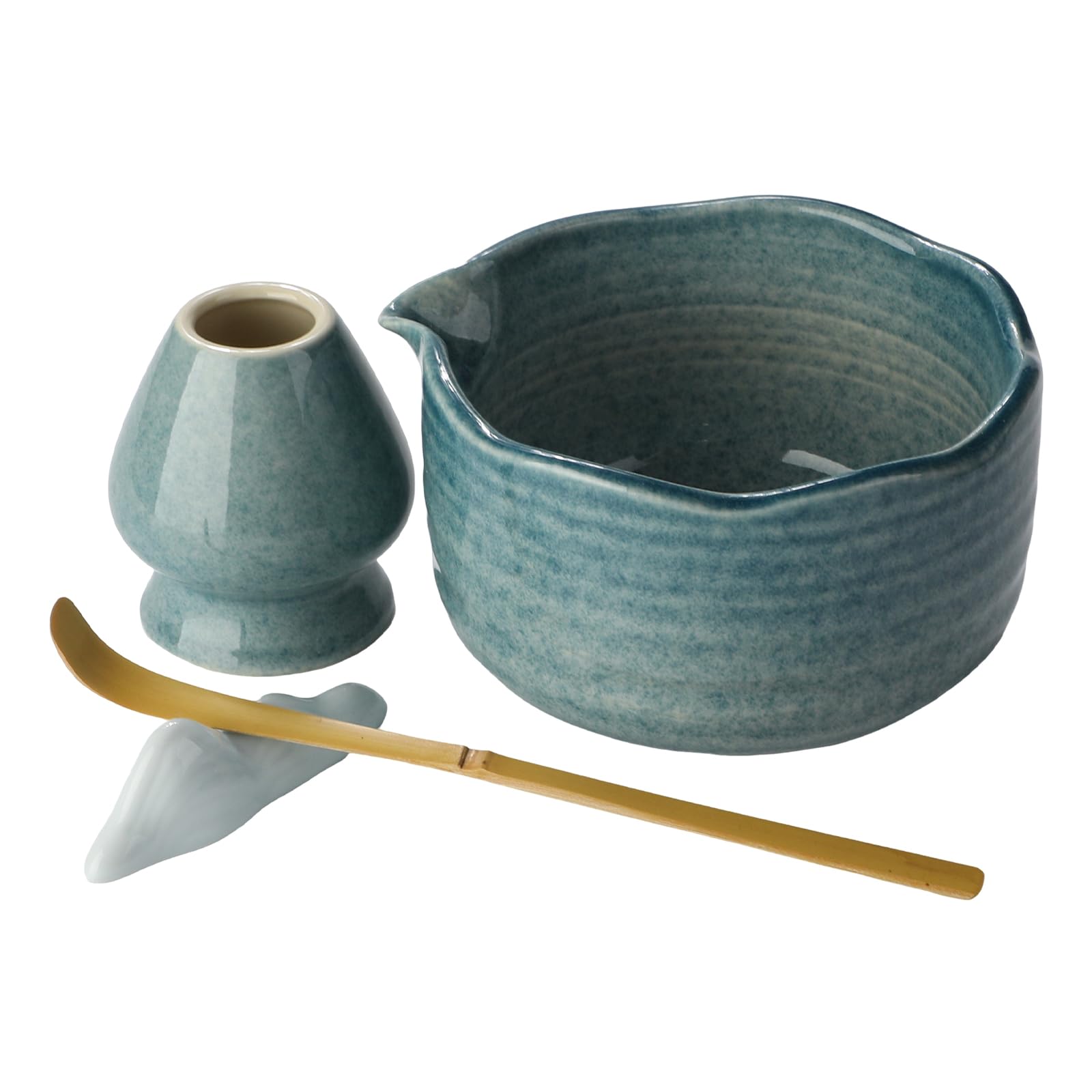 Matcha Bowl Tea Ceremony Ceramic Matcha Japanese Matcha Whisk Matcha Bamboo and Tea Scoop A perfect gift for Respect for the Aged New and Comes in a