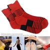 1 Pair Cotton Sports Socks Men Thicken Basketball Breathable No Sweat Running SocksRed