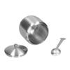 Sugar Container 370ML 304 Stainless Steel Polished Brushed AntiOxidation Antirust Seasoning Box with Spoon