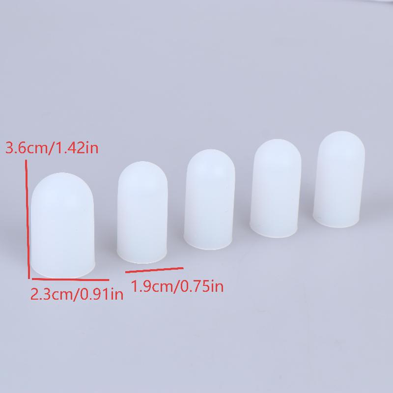 5/10Pcs Silicone Finger Protectors Heat Resistant Anti Slip Anti Scalding Antistatic Finger Cots Single-Finger Transparent Cover