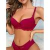 Adjustable Lace Bra Set Underwire Push Up Thin Cup Full Support Women