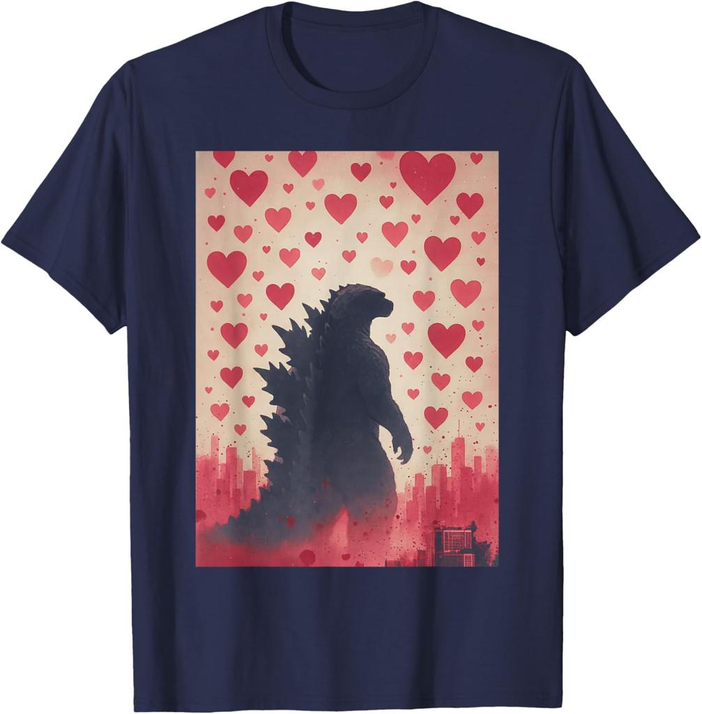 Japanese Valentine Kaiju Monster Art Unisex Boys T-Shirt S-6xl