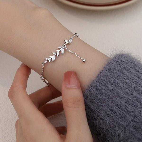 Sui Sui Ping An Bransoletka z pszenicy Sui Sui Damska Niszowa Wykwintna Osobowość Wszechstronna Wiatr Ins Frędzel Wisiorek Amulet