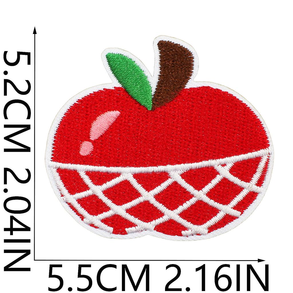 Cartoon Apple Embroidery Cloth Sticker Apple Cake Patch Sticker Children'S Clothes Decoration Stars Apple Embroidery Stamp Boy