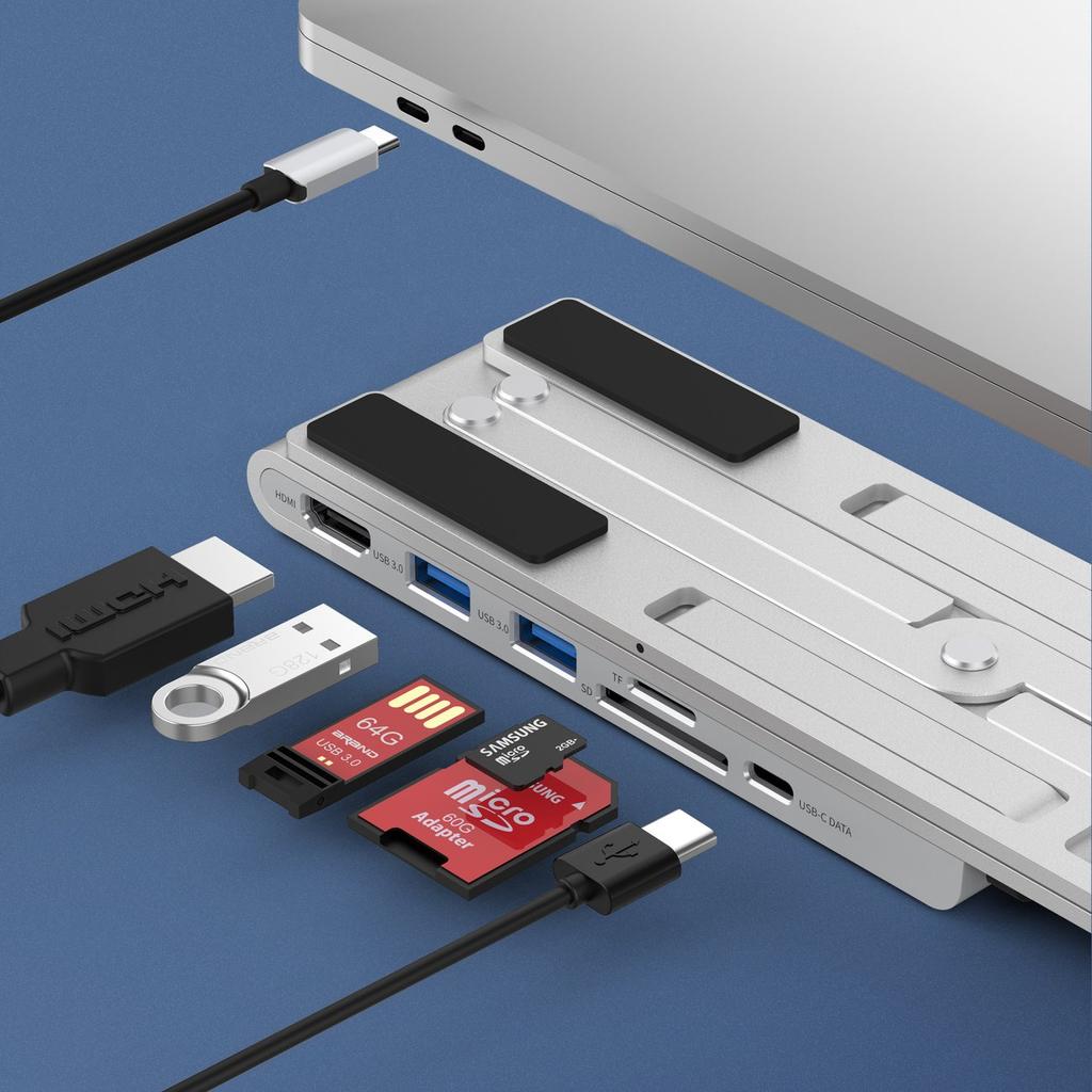 Choetech 7-in-1 Multifunctional Laptop Docking Station Black - PD/USB-C/HDMI/2x USB-A/SD/TF (HUB-M43)
