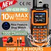 Baofeng UV G30 Pro Walkie Talkie Portátil 10W Longa Distância Rádio FM Cronômetro 1000 Canais Carregador USB-C Caça Radioamador Rádios Bidirecionais