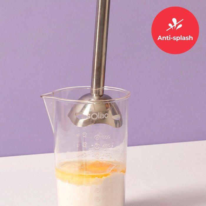 Mixeur plongeant - Solac - Mixo 1000 - 1000W - 2 vitesses avec Turbo - Lames en acier inoxydable