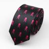 Classic Fashion Men's Skinny Tie Colorful Musical Notes Printed Piano Guitar Polyester 5cm Width Necktie Party Gift Accessory