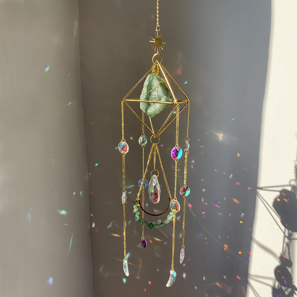 Honor of Crysal Rainbow Wind Chime Pendant Geometric Balcony Decoration Wind Chime Crystal Decoration