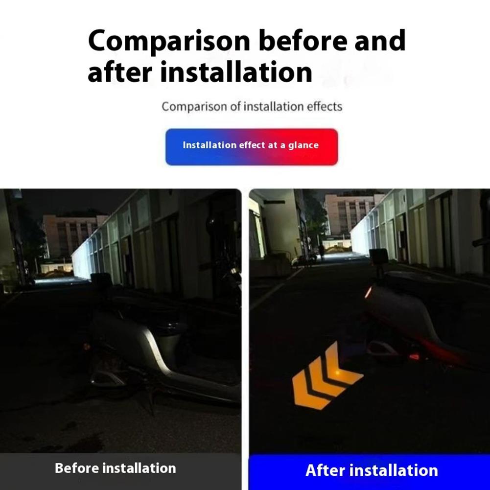 Universal Motorcycle Projection Turning Signal Illumination Lamp LED Atmosphere Motorbike Highlight Warning Indicator Light