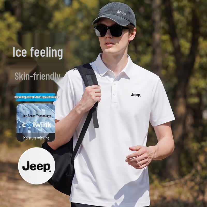 JEEP Men s Cooling Short-Sleeve Polo Shirt XL