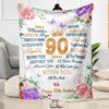1 pezzo Coperta Celebrazione 90° Compleanno Morbida e Calda per Divano Ufficio Campeggio Viaggio Soggiorno Ottimo Regalo per Amici e Famiglia Comoda