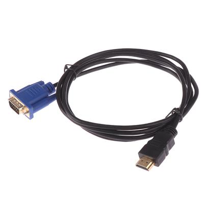 6Ft HDMI Gold Stecker auf VGA Hd-15 Stecker 15Pin Adapterkabel 1,8M 1080P