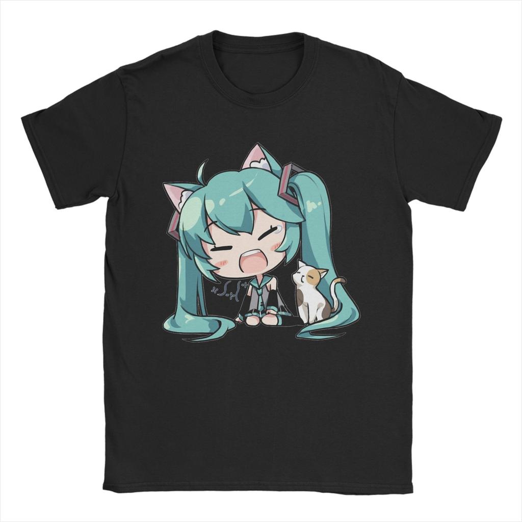 The Diva Hatsunes Mikus T Shirt for Men Women Cotton Novelty T-Shirt Round Collar Tee Shirt Short Sleeve Tops Plus Size